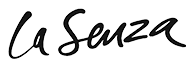 Black cursive text spelling "La Senza" on a transparent background.