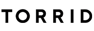 The image displays the word "TORRID" in bold, black capital letters on a transparent background.