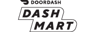 Logo of DoorDash DashMart, featuring bold text with stylized capital letters.