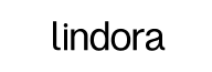 The image shows the word "lindora" in lowercase black letters on a white background.