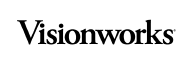Black text logo reading "Visionworks" on a white background.