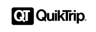 Black and white QuikTrip logo with "QT" in a square on the left and "QuikTrip" text on the right.