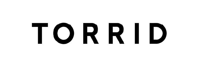 The image shows the word "TORRID" in bold, black capital letters on a white background.