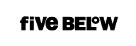 Logo displaying the words "five below" in bold, black, stylized font on a white background.