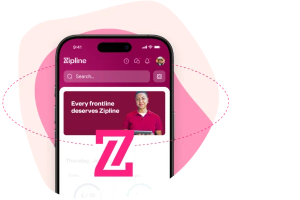 A cellphone with a pink screen.